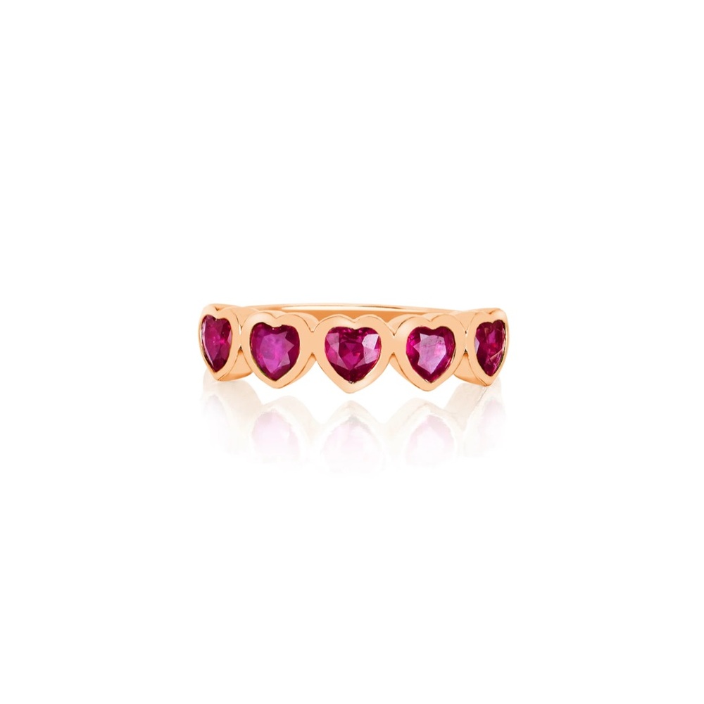 Ruby Multi Heart Ring From Ef Collection - image 1